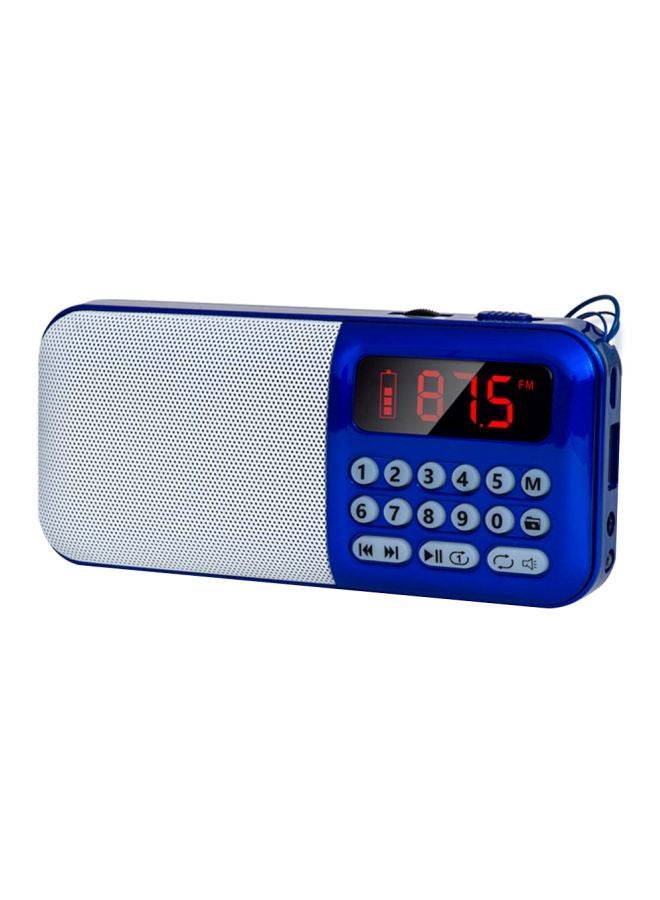 Generic Portable FM Radio Y508 Blue  - Image 1