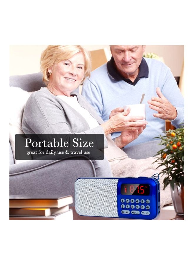 Generic Portable FM Radio Y508 Blue  - Image 3