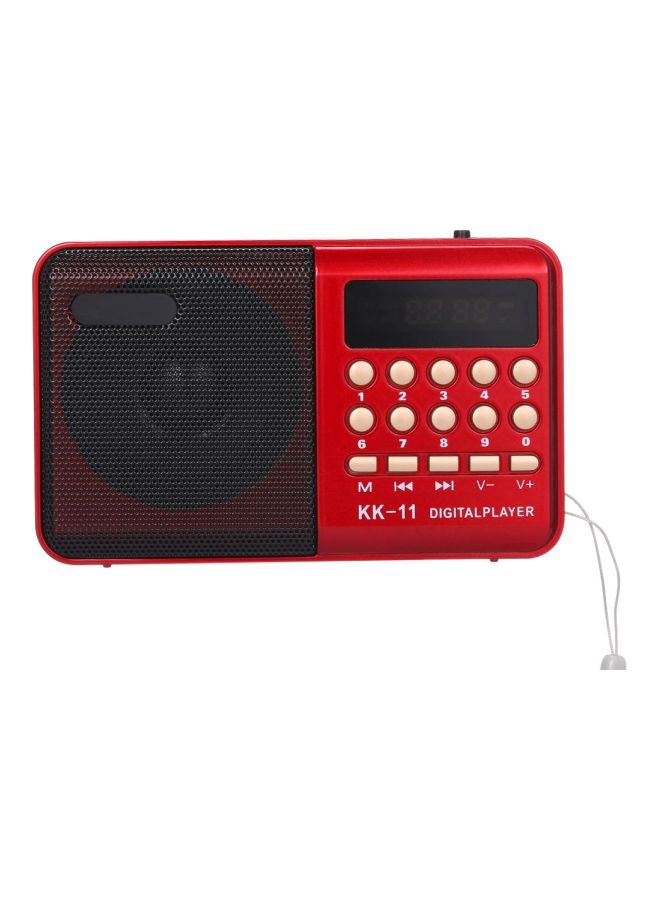 Generic Bluetooth FM Radio With MP3 Player KK11 Red/Black/Silver  - Image 5