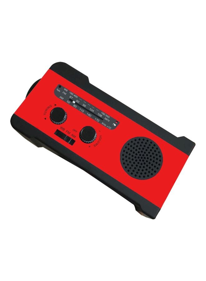 Solar Charging Power Bank FM Radio 1V665 Red  - Image 1