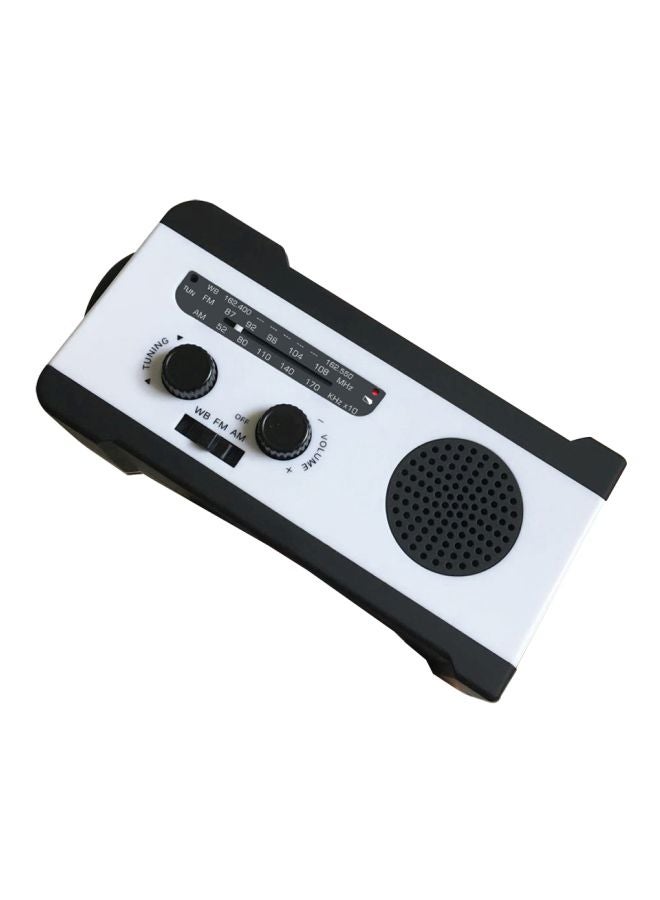 Solar Charging Power Bank FM Radio 2V665 White  - Image 1
