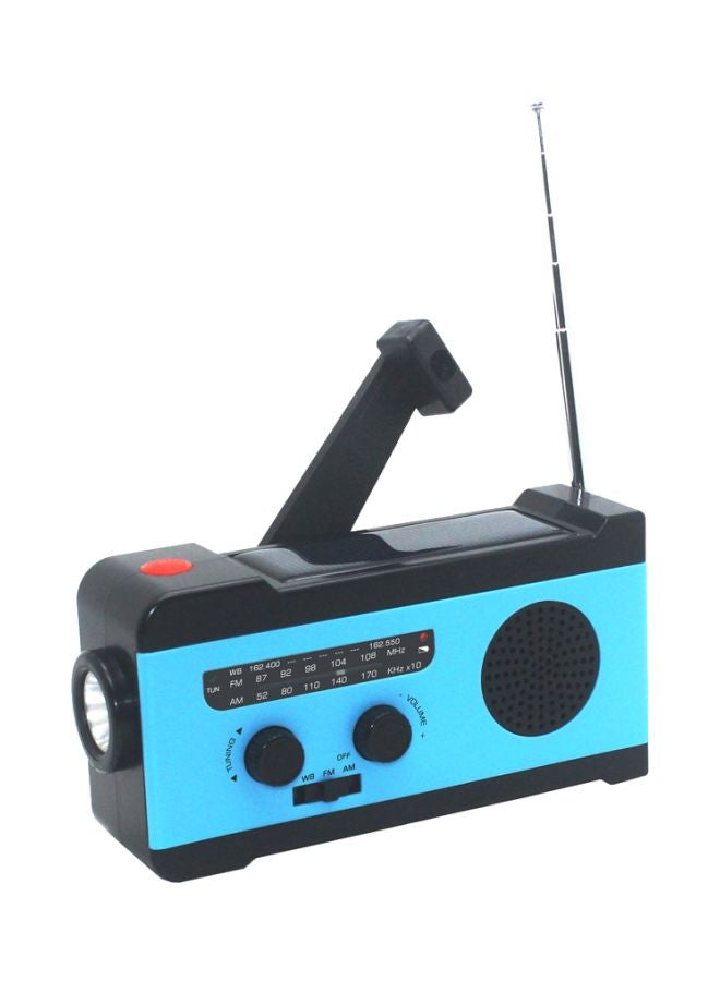 Generic Solar Charging Power Bank FM Radio 3V665 Blue  - Image 1