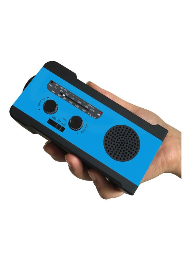Generic Solar Charging Power Bank FM Radio 3V665 Blue  - Image 4