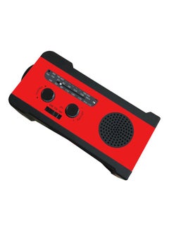 Solar Charging Power Bank FM Radio 5V665 Red