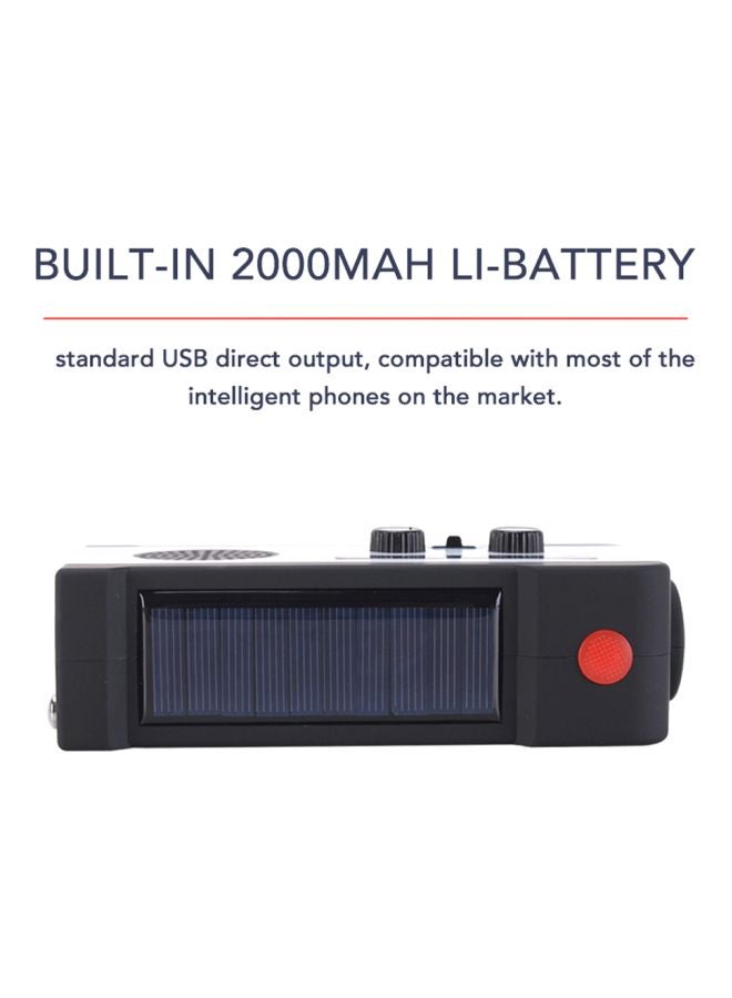 Generic - Solar Charging Power Bank FM Radio 5V665 Red - Image 1