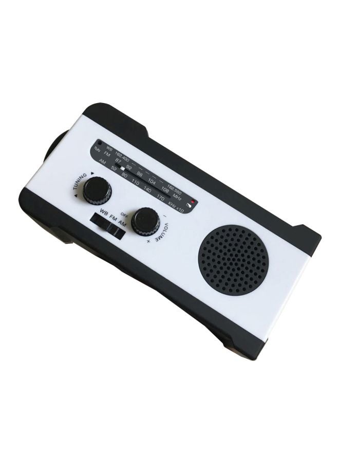 Solar Charging Power Bank FM Radio 6V665 White  - Image 1