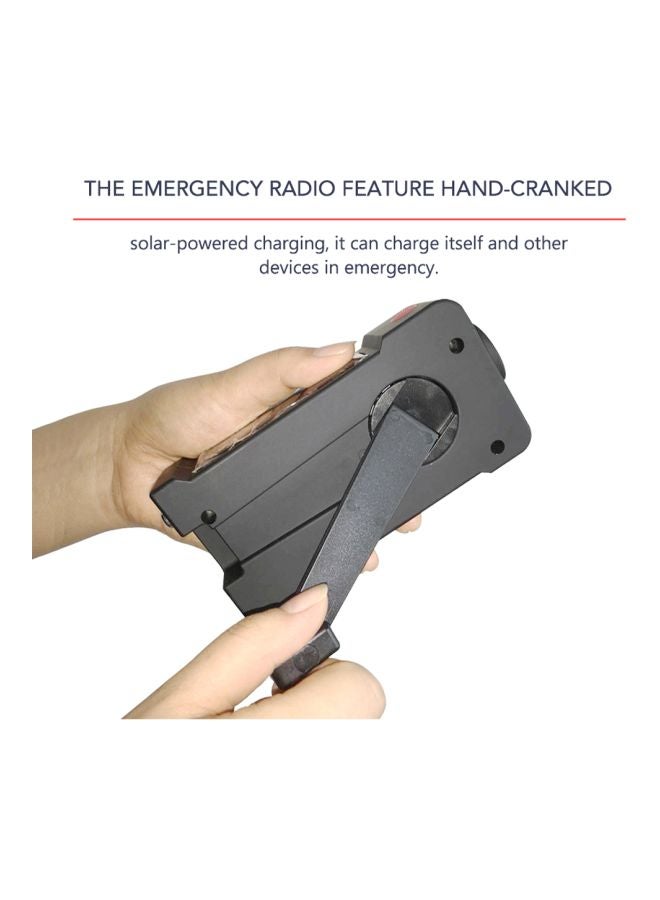 Generic - Solar Charging Power Bank FM Radio 5V665 Red - Image 1