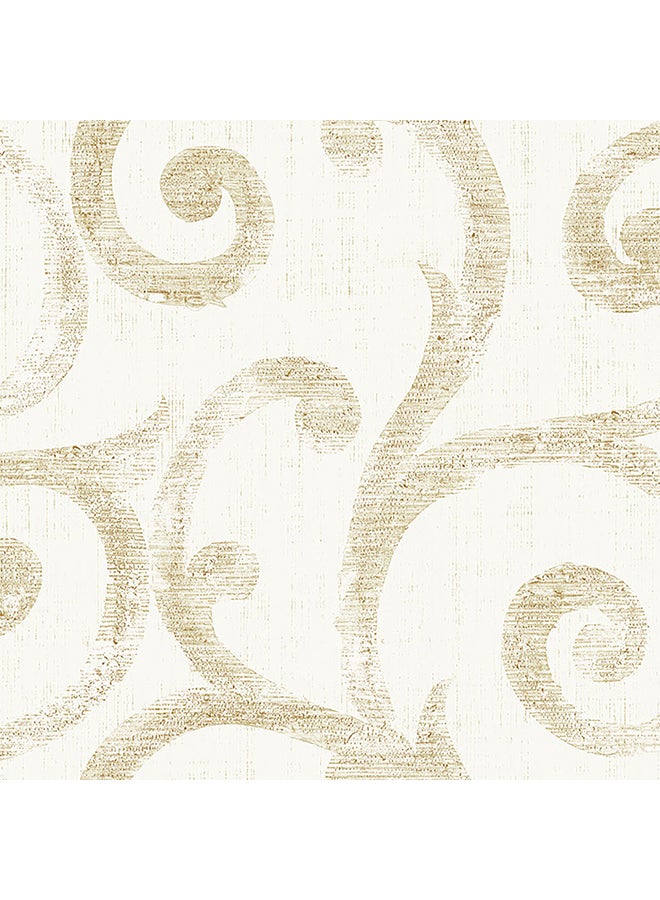 Modern Pattern Decorative Wallpaper Beige 0.53X10.05meter
