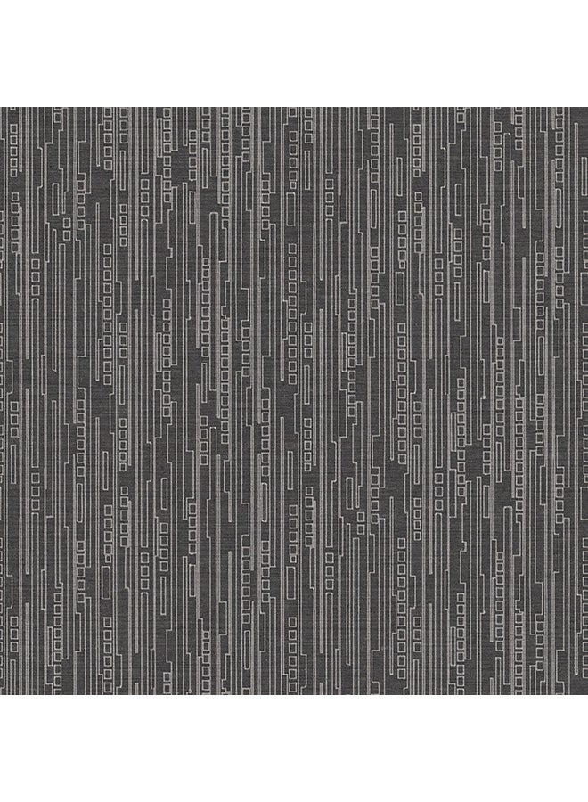 ZINC Modern Pattern Decorative Wallpaper Black 0.53X10.05meter
