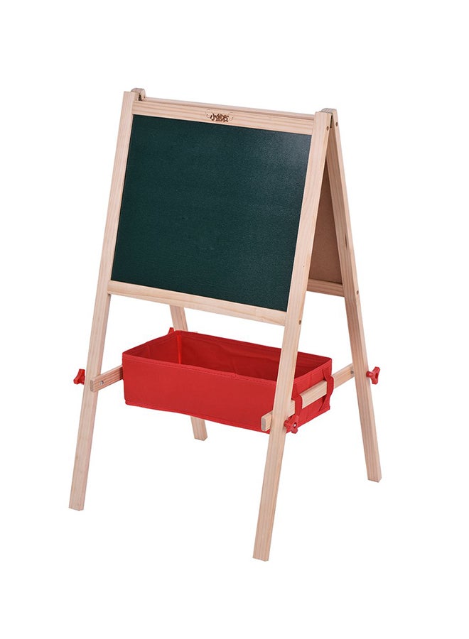 Dual-Side Drawing Board With Storage Box Brown/Black/White
