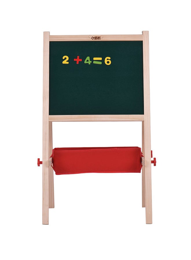 Dual-Side Drawing Board With Storage Box Brown/Black/White