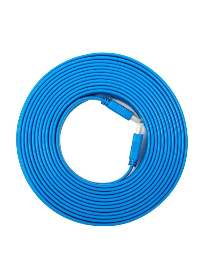 E-Train HDMI To HDMI Flat Cable Blue - Image 1