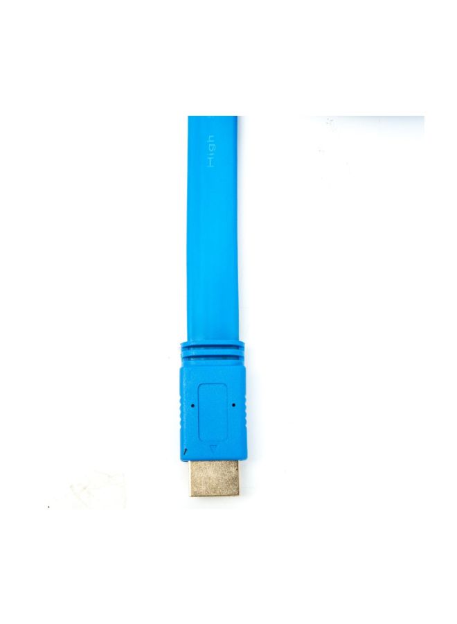 E-Train HDMI To HDMI Flat Cable Blue - Image 3