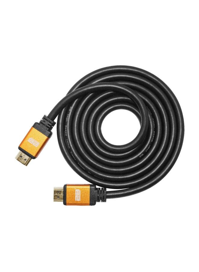 2B HDMI To HDMI Convertor Cable Black/Yellow/Silver - Image 1