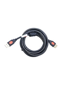 2B Male To Female USB Extension Cable Black/Yellow/Silver  - Image 1