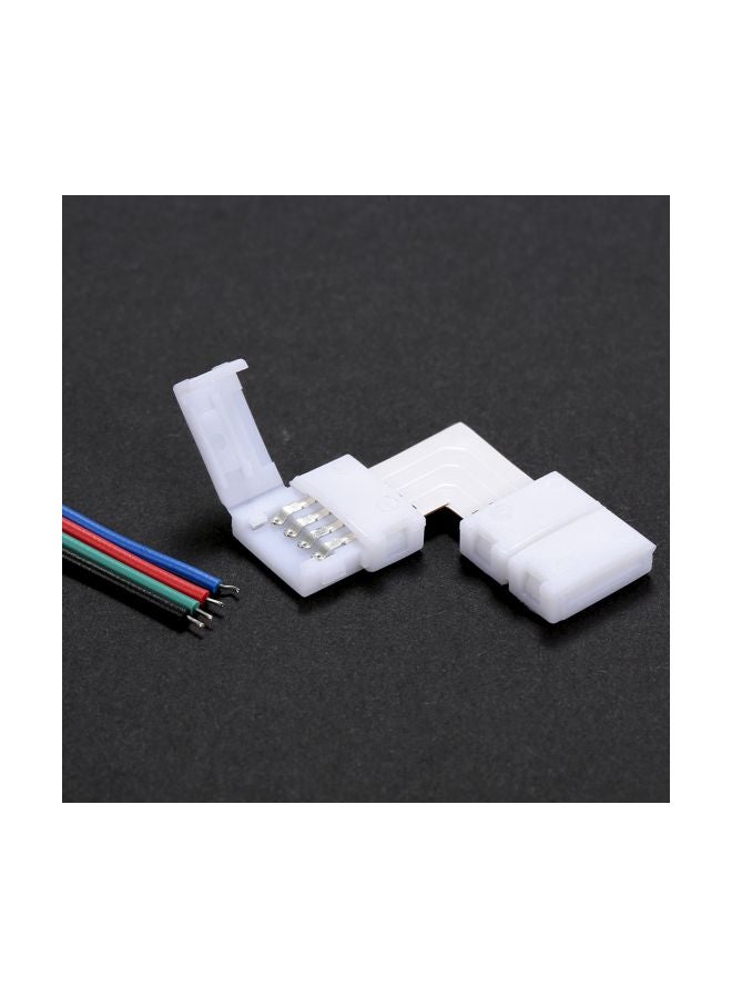ماركة غير محددة مجموعة موصلات شريطية LED على شكل حرف L مكون من 10 قطع أبيض  - Image 5