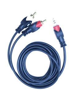 2بي كابل صوت RCA بقابس DC2 لجهاز الكمبيوتر أسود / أحمر / ذهبي  - Image 1