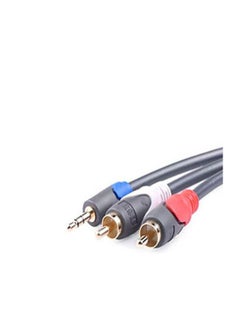 2بي كابل صوت RCA بقابس DC2 لجهاز الكمبيوتر أسود / أحمر / ذهبي  - Image 2