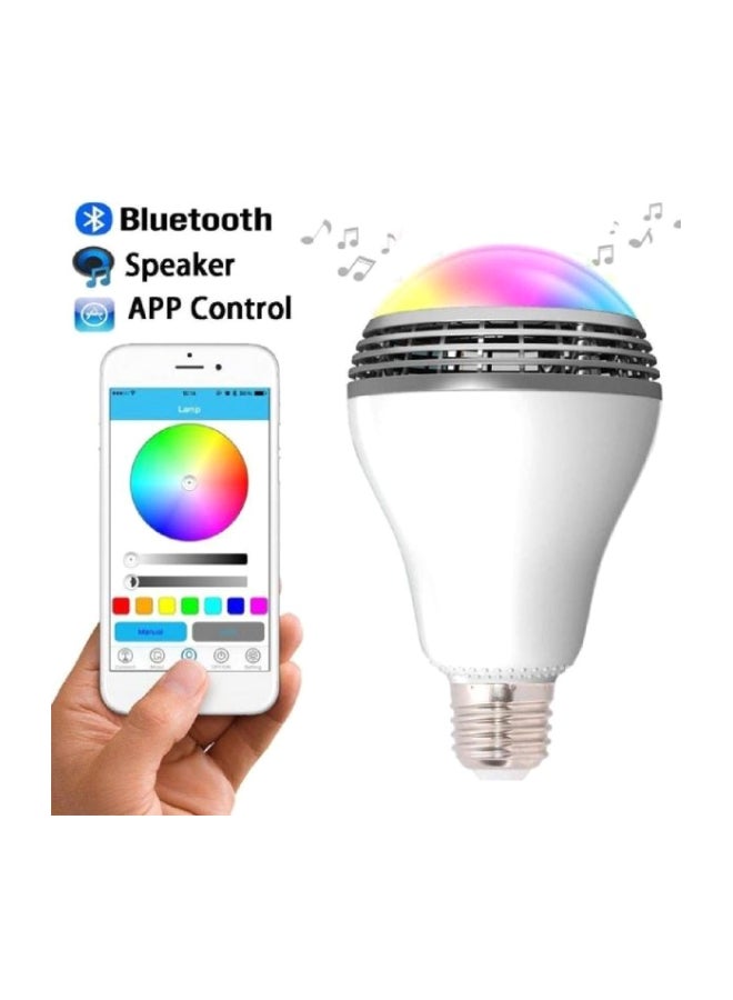 LED Light Bulb Bluetooth Speaker White - Image 2