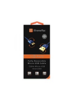 XtremeMac Reversible Micro USB Cable Blue  - Image 2