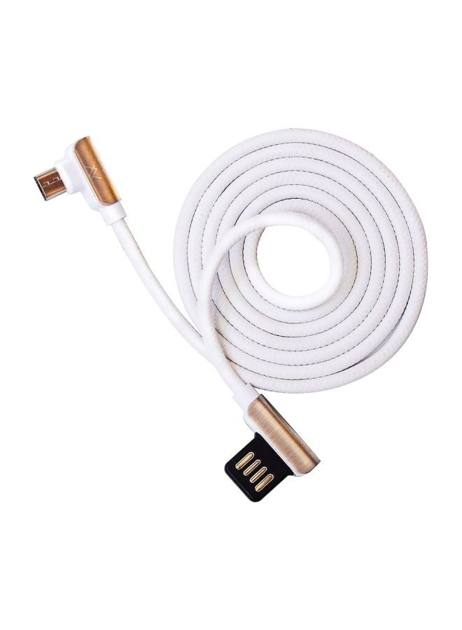 L'avvento Micro USB Data Sync And Charging Cable White - Image 1