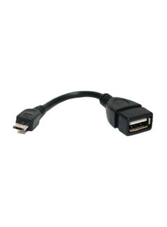 2B Micro USB 5 Pin To USB A Female Adapter Connector Black  - Image 1