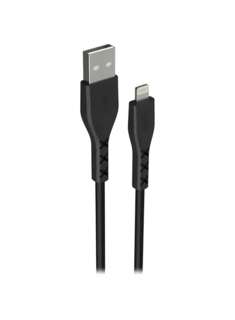 USB To Lightning Data Sync Charging Cable Black
