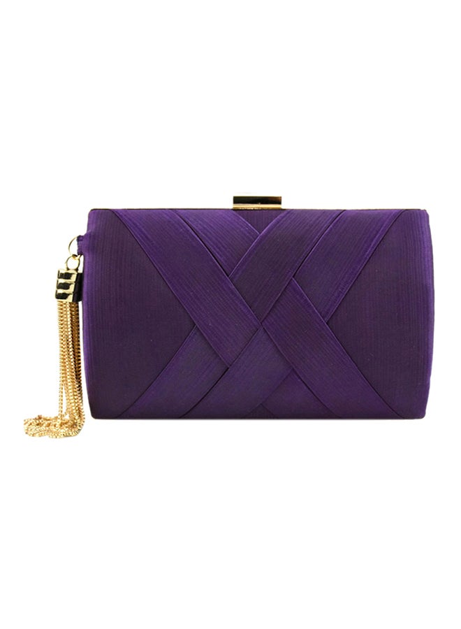 حقيبة يد صغيرة مزينة بشرابة ولون سادة عصرية أسود