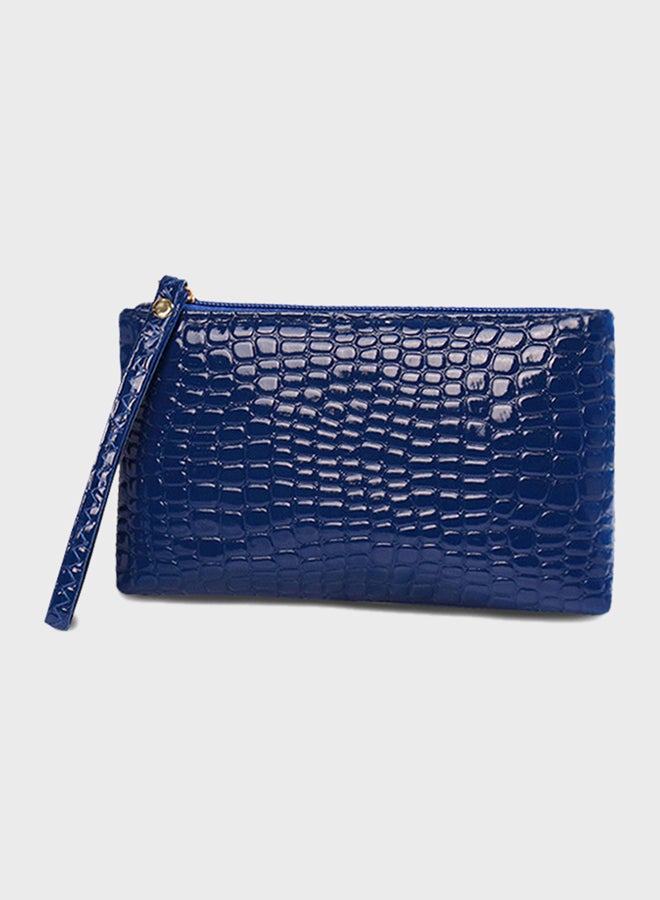 Generic Crocodile Skin Coin Purse Blue 