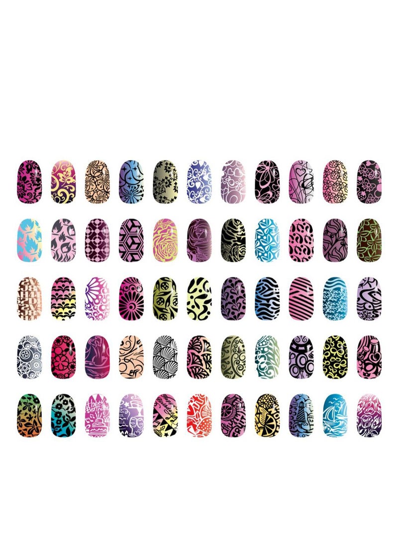 PUEEN 24-Piece Nail Art Stamping Plate Set Black/White  - Image 3