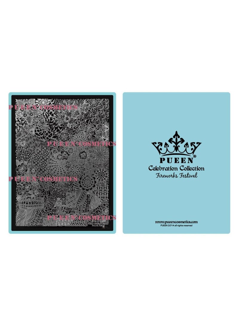 PUEEN Nail Art Stamping Plate Celebration Collection Multicolour - Image 1