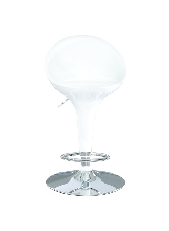 Home Box - Glover Height Adjustable Bar Chair With Footrest White/Silver - Image 1