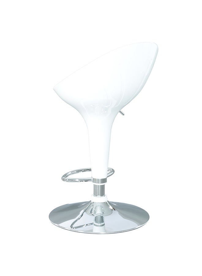 Home Box - Glover Height Adjustable Bar Chair With Footrest White/Silver - Image 1