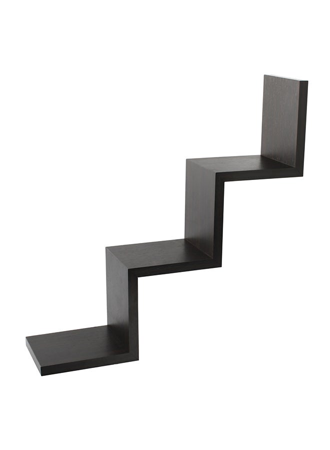 Home Box - Nicole Zig-Zag Shelf Brown - Image 1