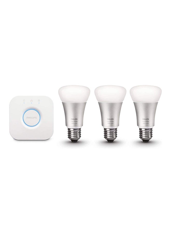 Philips - Hue White And Color Ambiance Wireless Lighting 3rd Generation E27 Starter Kit Multicolour - Image 1