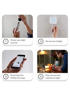 Philips Hue White And Color Ambiance Wireless Lighting 3rd Generation E27 Starter Kit Multicolour  - Image 4