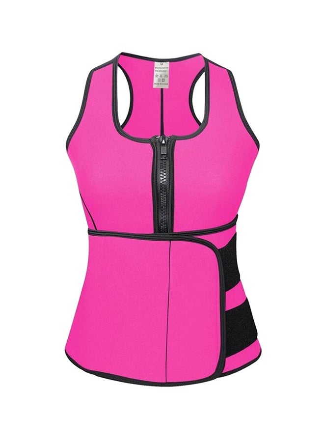 Adjustable Sweat Belt Corset Vest Pink/Black  - Image 2