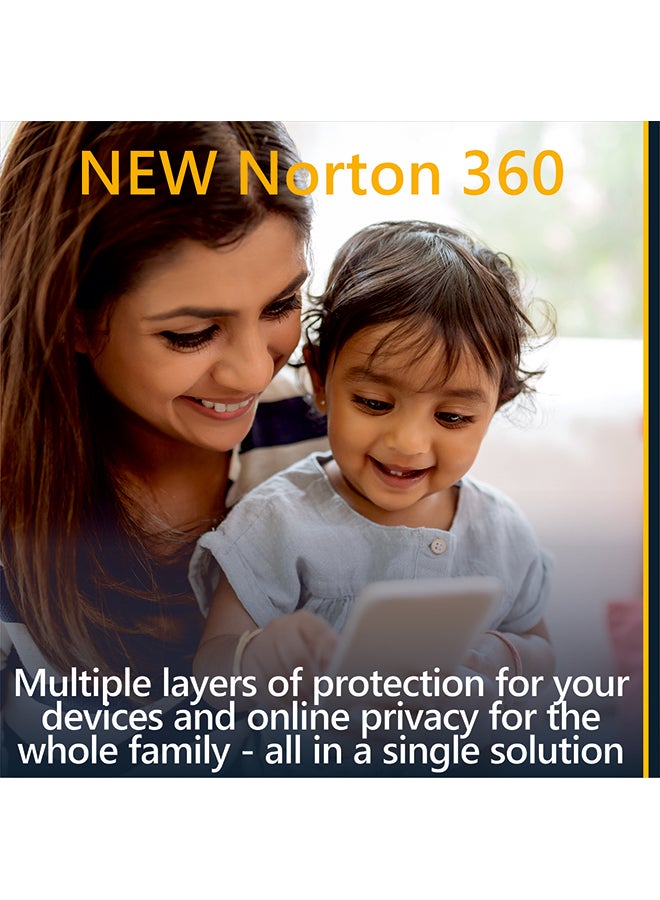 Norton - 360 Deluxe Internet Security, Antivirus And VPN - 3 Device Yellow - Image 1