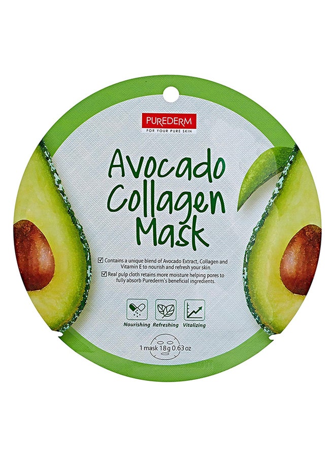 Purederm Avocado Collagen Mask 18grams - Image 1