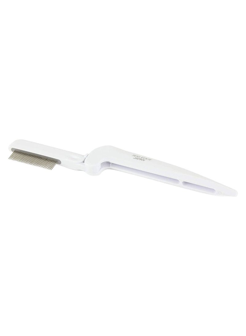 Seki Edge Folding Lash Pin Brow Comb White/Silver - Image 1