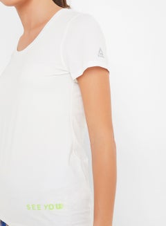 Reebok OSR SS Elevated Running T-Shirt White  - Image 4