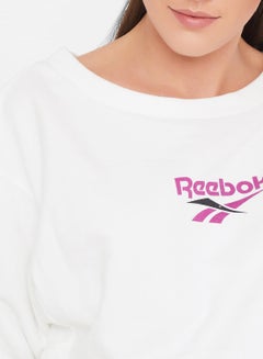 Reebok Classic V P Sweatshirt White/Pink/Black  - Image 4