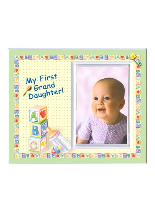 Expressly Yours! Photo Expressions My First Granddaughter Picture Frame Green/Purple/White 12x0.5x18inch  - Image 1