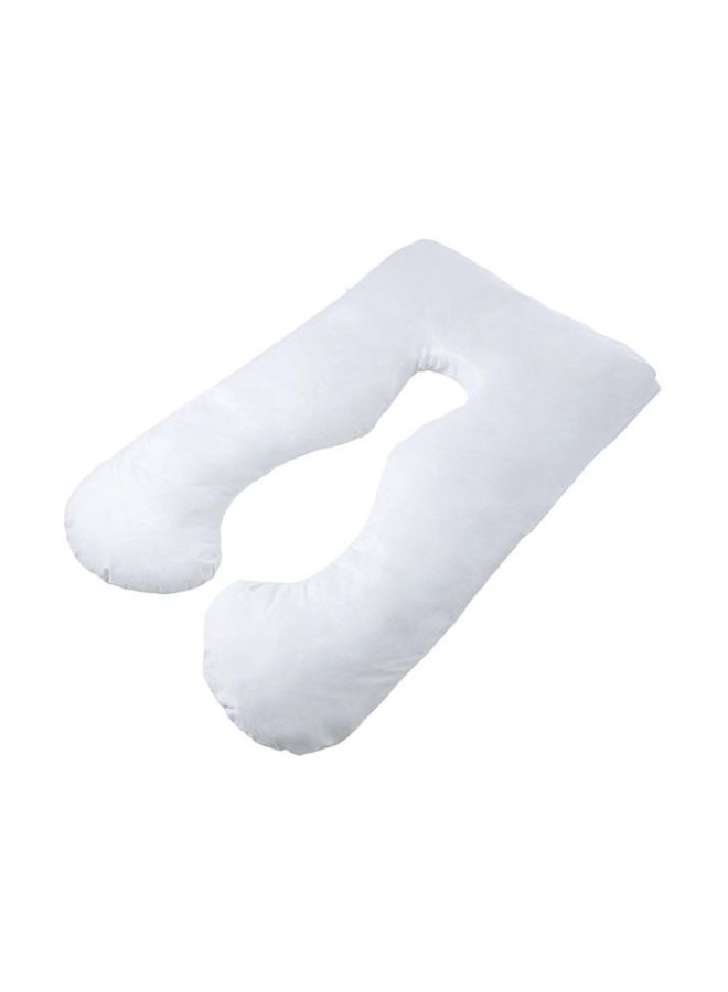 U Shape Body Pillow Cotton White 120x80cm