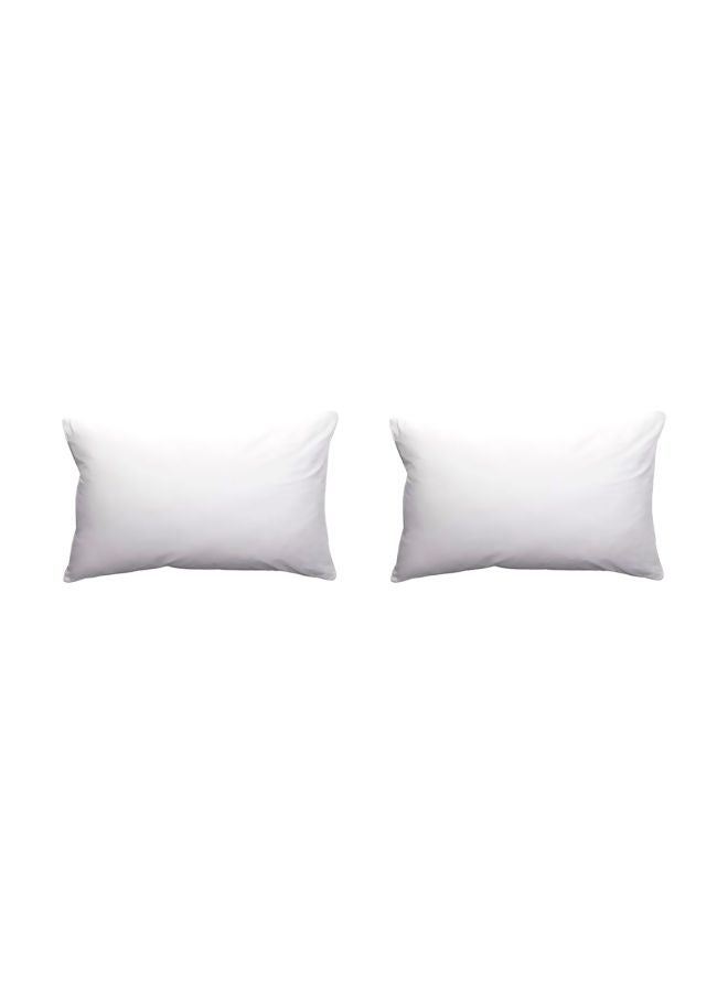 puredown - 2-Piece Goose Feather Bed Pillow Cotton White - Image 1