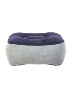 Generic Inflatable Foot Rest Pillow Velvet Blue/Grey 37x28x17cm 