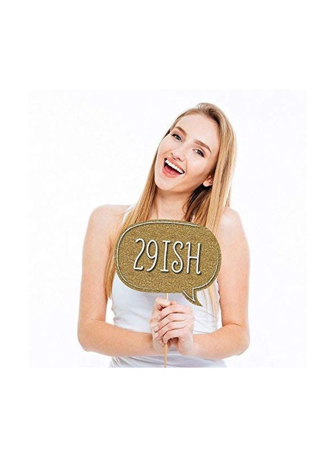 Big Dot of Happiness 20-Piece 30th Birthday Themed Photo Booth Props Set  - Image 3