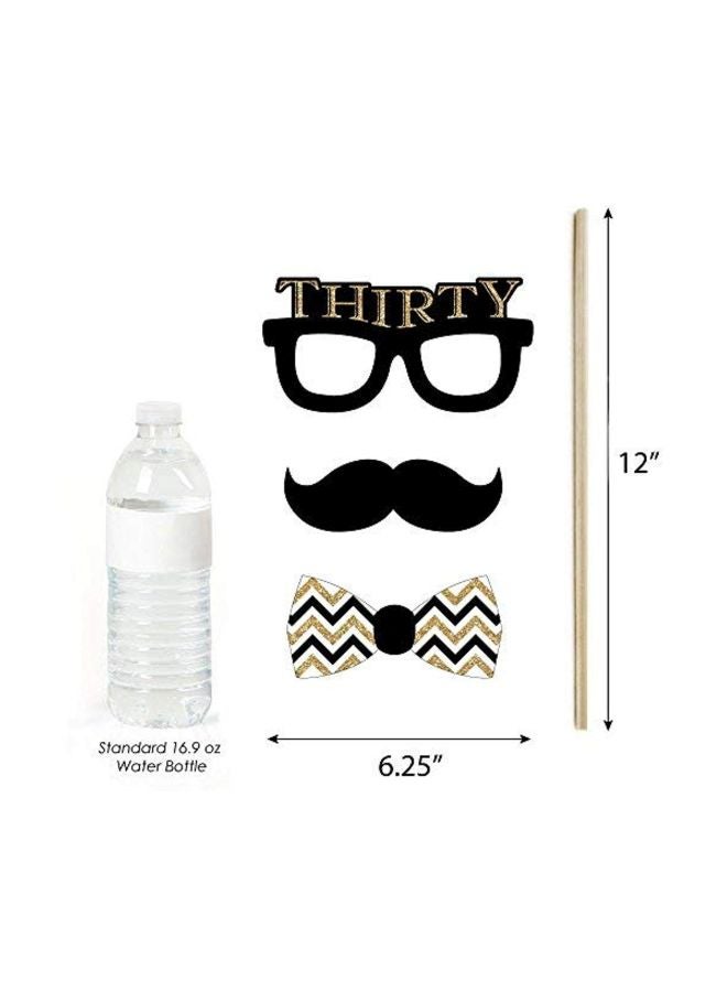Big Dot of Happiness 20-Piece 30th Birthday Themed Photo Booth Props Set  - Image 5
