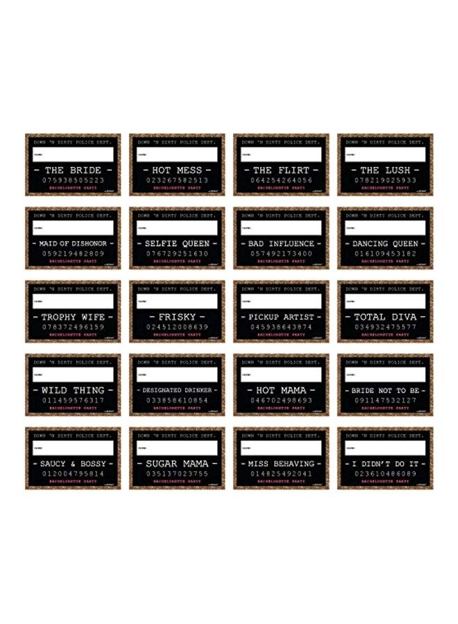 Big Dot of Happiness 20-Piece Bachelorette Mug Shot Photo Props Set  - Image 1