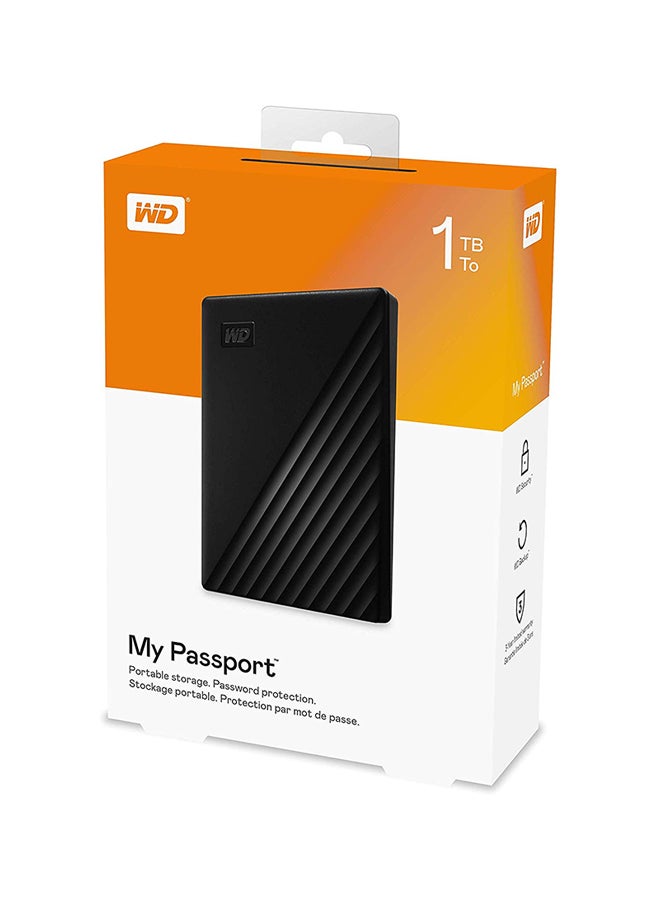 WD - My Passport Portable External Hard Drive WDBYVG0010BBK 1 TB - Image 1